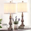 Ensemble de lampes de table en bois 23,25 po Mirari USB