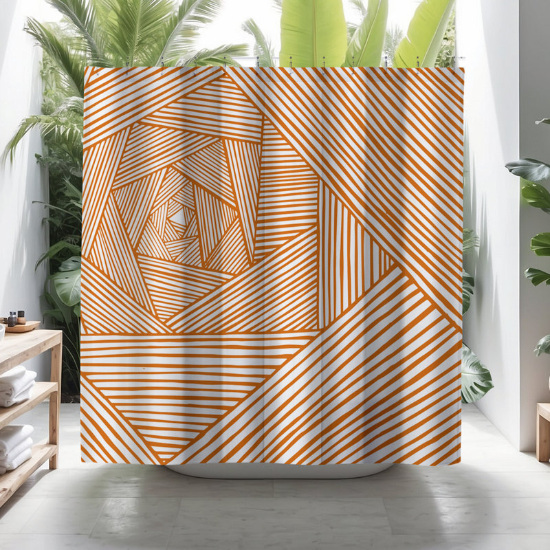 Rideau de douche Coco, Orange