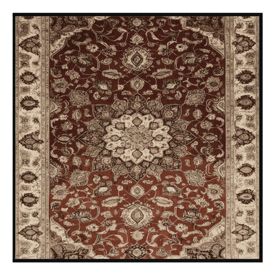 Machine Washable Persian Brown Area Rug