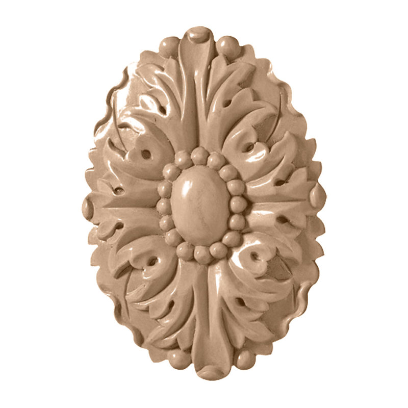 Rosette Ashford, Cerisier, H 3,5 po x l 2,5 po x P 0,625 po