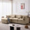 Canapé modulaire en L avec repose-pieds Luxury Chenille