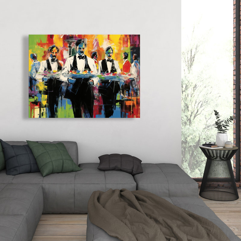 Classic Waiters - Kitchen Gastronomy Canvas for Home Decor