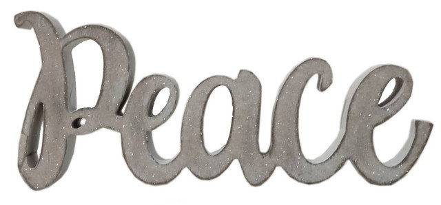 12 po x 5,5 po blanc Peace Peace