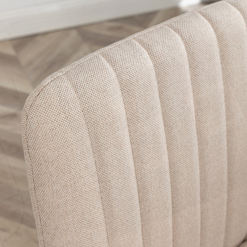 Chaise de bureau pivotante en tissu, Beige