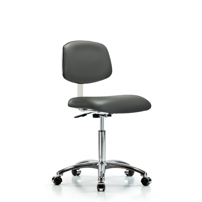Anglie Vinyl Task Chair, Casters, Gray