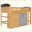 Lit mezzanine avec armoire de rangement, garde-robe et DEL-123985603-123985604