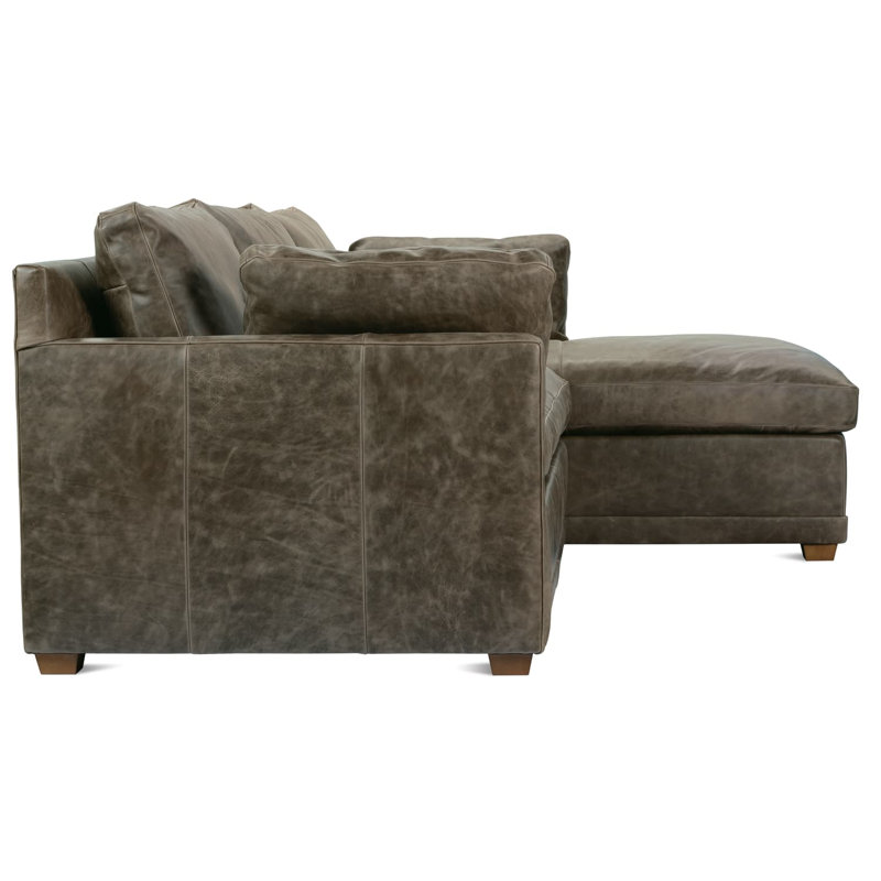 Sylvie 2Piece Leather Sectional, Right Hand Facing