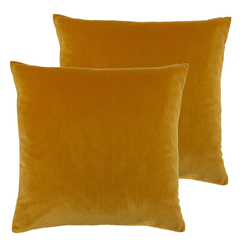 Square Throw Cushion, Ochre