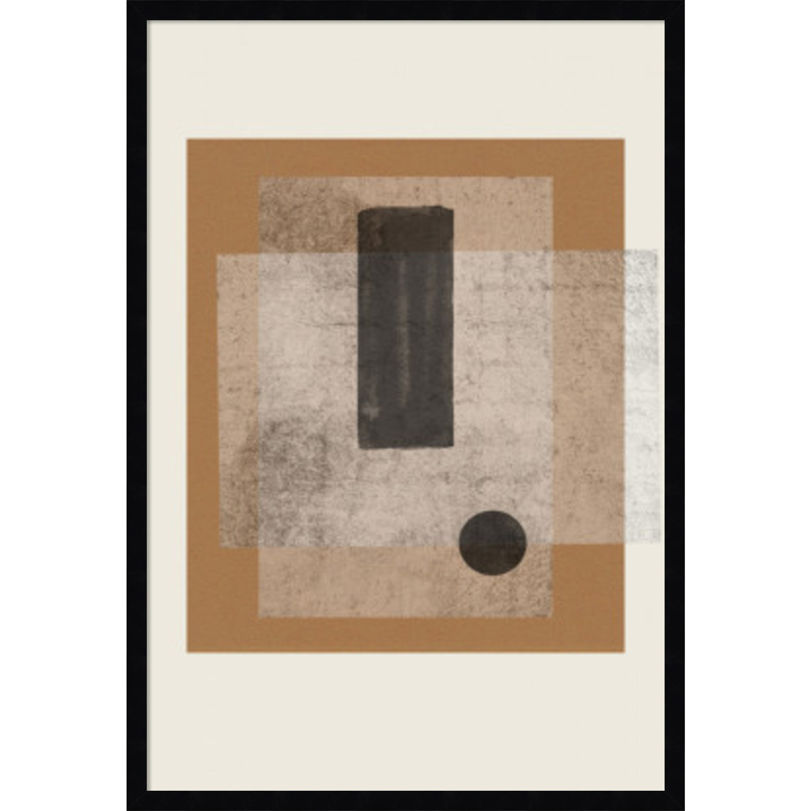 Riverwalk "Composition III" Print, Black, 33" H x 23" W