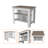 Kitchen Island Antibacterial Dozza, Three Shelves