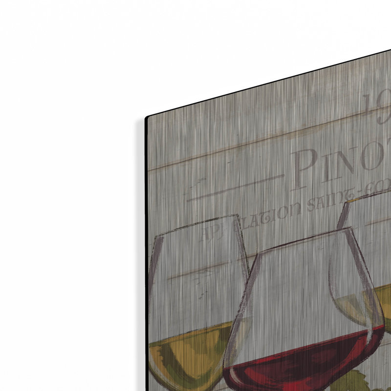 Winston Porter «Wine Tustation 3» par Janelle Penner, art mural en métal, H 24 po x l 24 po