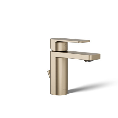 Parallel Single Hole Bathroom Faucet with Drain Assembly