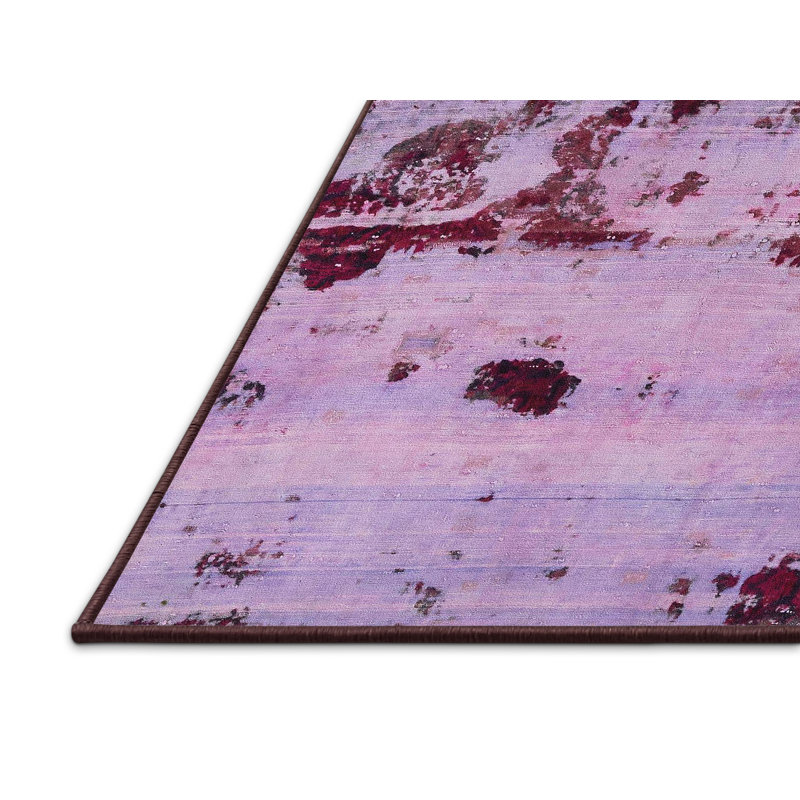Tapis décoratif multicolore à motif abstrait, Rectangle 4 pi x 6 pi