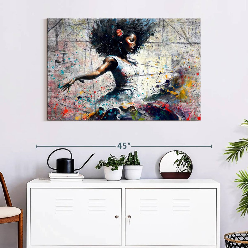 " African Dancer " by Harper D., 26" H x 39" W x 1.25" D