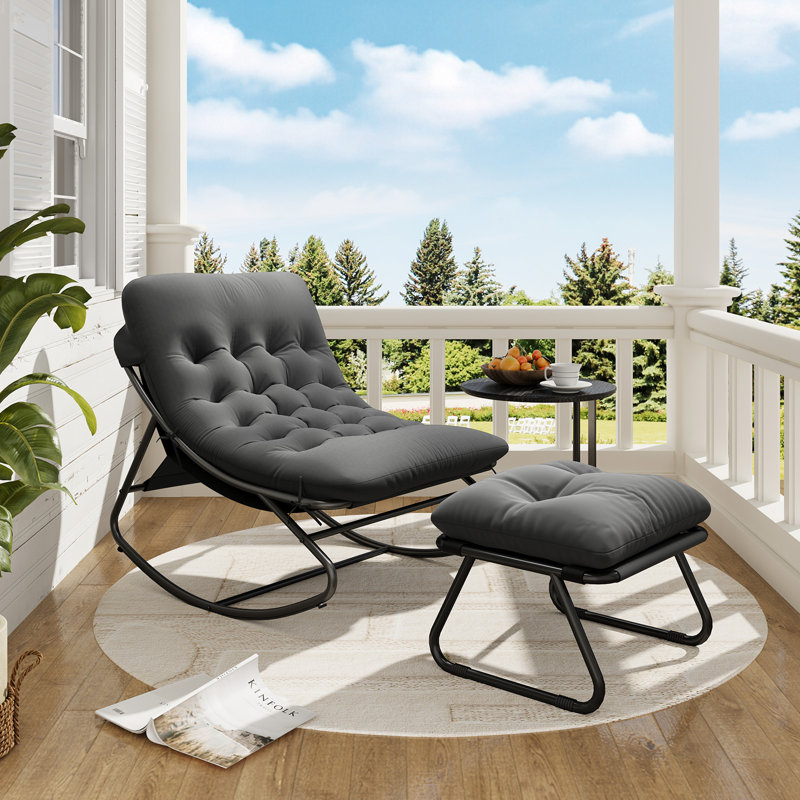 Outdoor Rocker Chair with Cushions