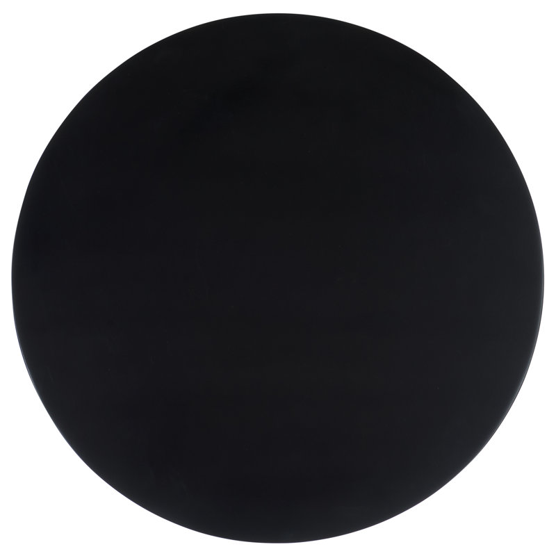 Daiya Round 1 Draw Wood Nightstand, Black