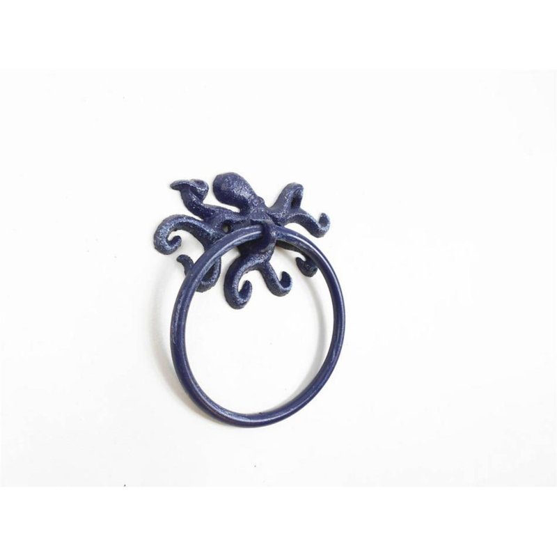 Porte-serviettes de octopus en fer moulé en cuivre, Mauve