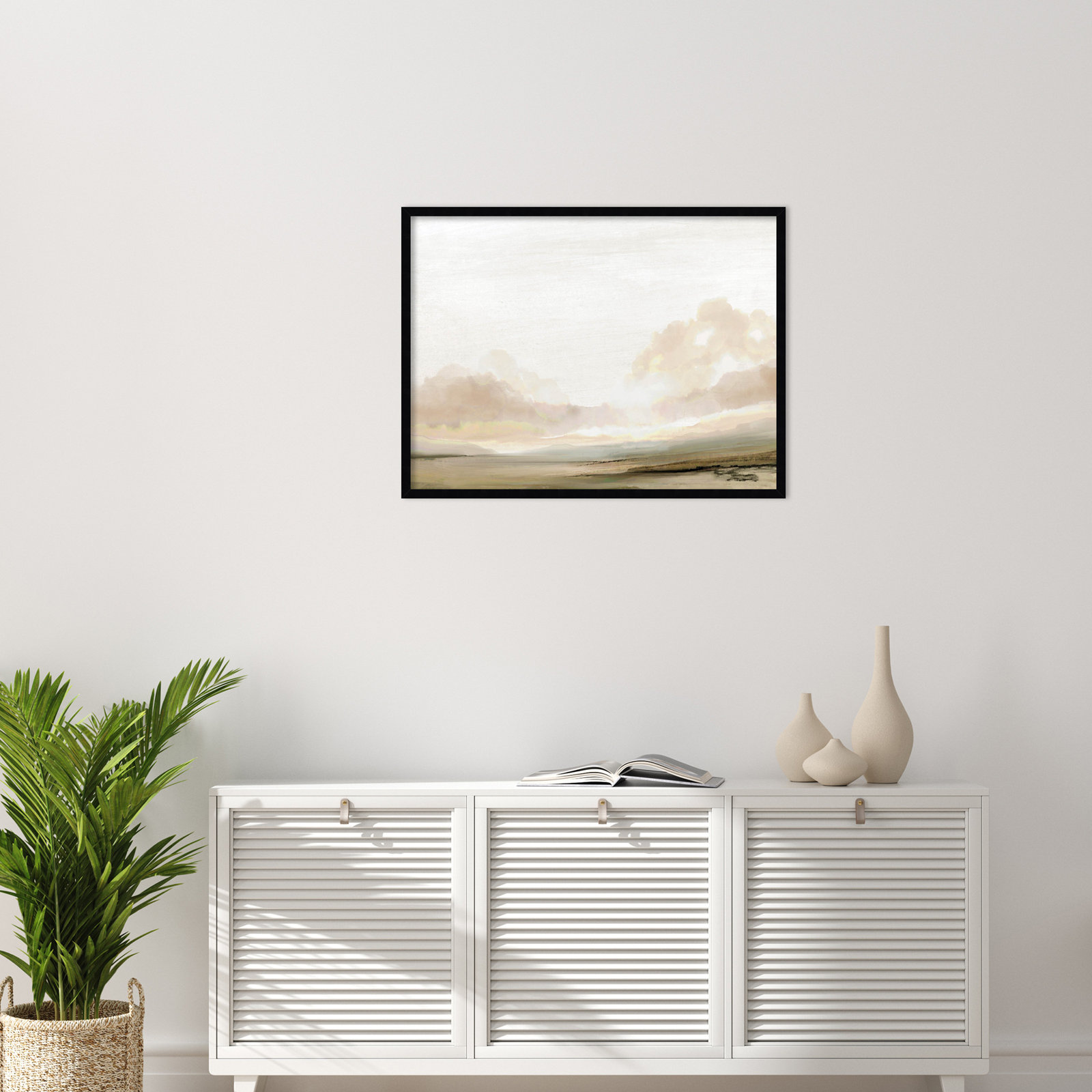 Southern Landscape by Dan Hobday, Black, 25" H x 33" W x 1" D