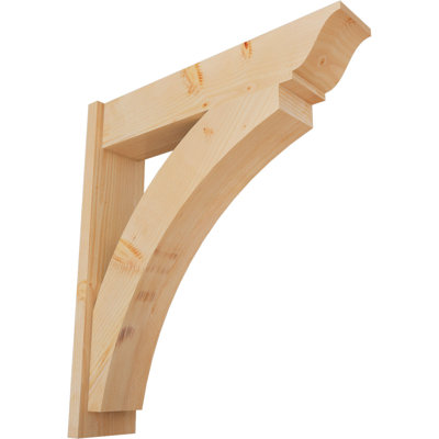 7 1/2"W x 32"D x 36"H Thorton Smooth Traditional Outlooker, Douglas Fir