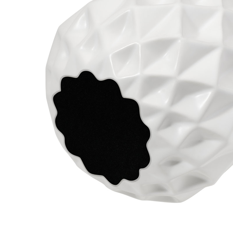 Vase en céramique blanche 7,5 po Facetta, 7.5 inch, Blanc