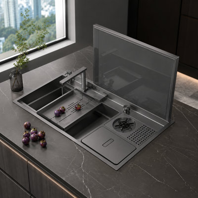 32.25'' L Single Bowl Stainless Steel Kitchen Sink