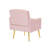 Stylish Pink Velvet Armchair With Gold Metal Legs - Add A Touch Of Class Provide And Comfortable Retreat