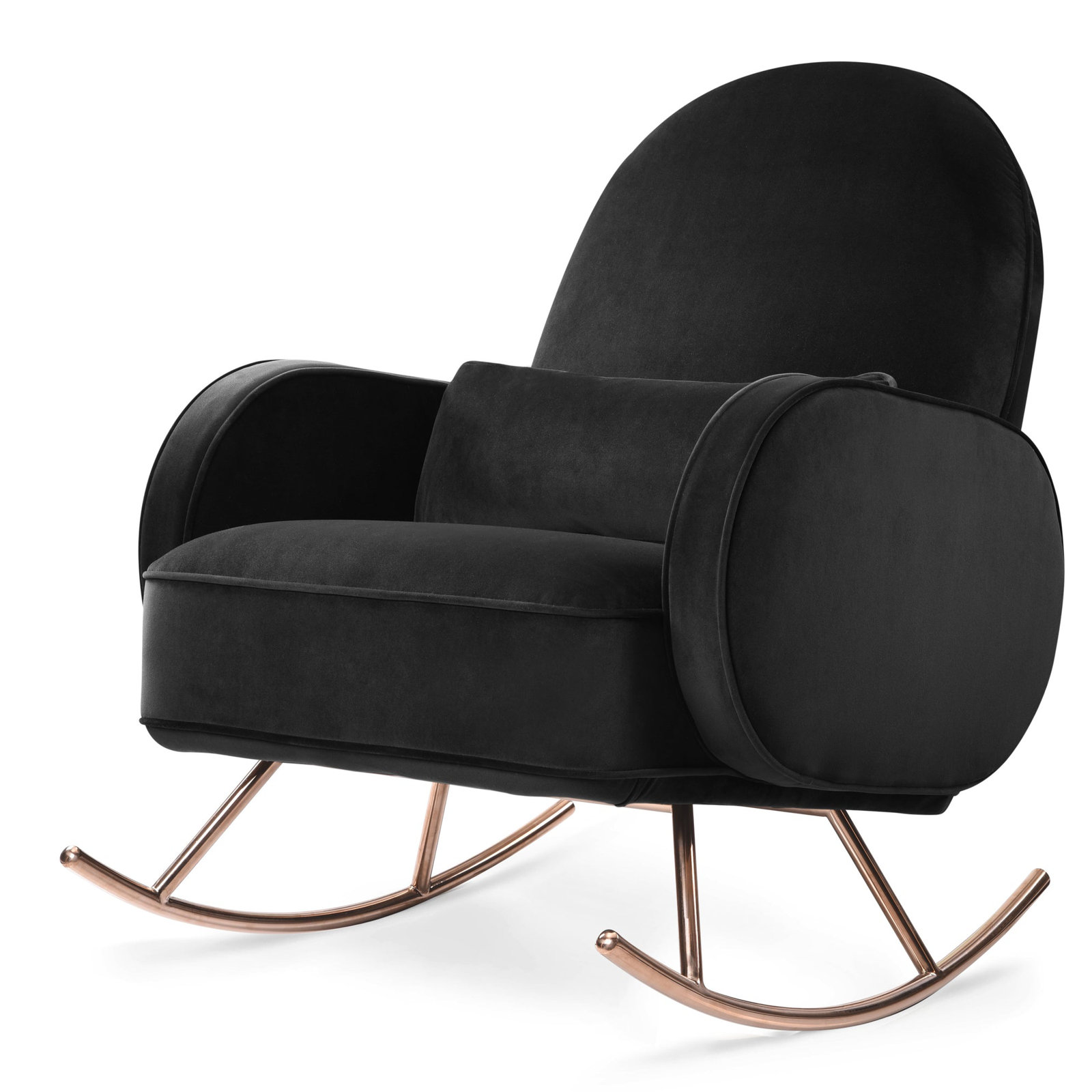 Compass Rocking Chair, Black Velvet