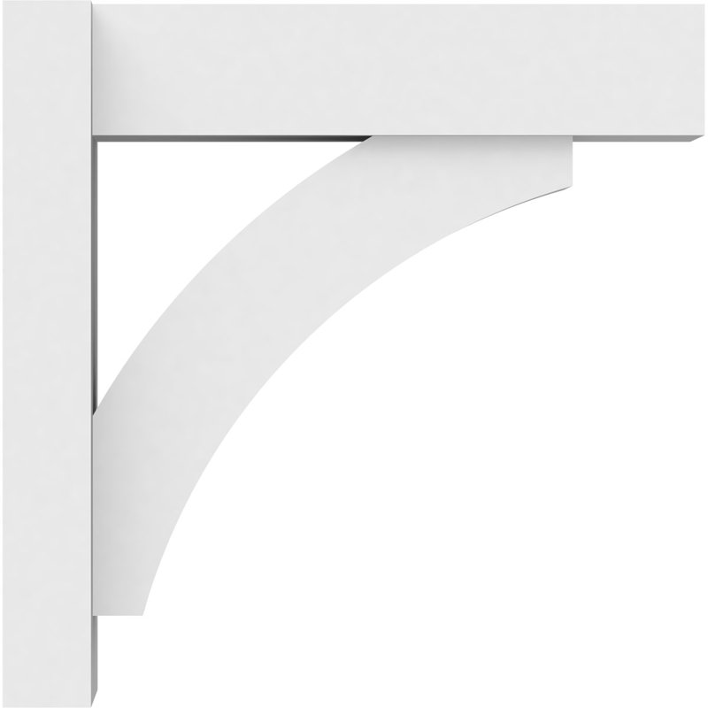 Persienne en PVC de qualité architecturale avec extrémités en bloc Thorton, L 5 po, H 16 po x P 16 po