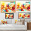 Abstrait pinceau printanier, bouquet de fleurs de printemps - œuvre d'art traditionnelle sur toile-891039553-891039563