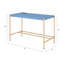 Bureau d'écriture bleu marine et doré avec USB