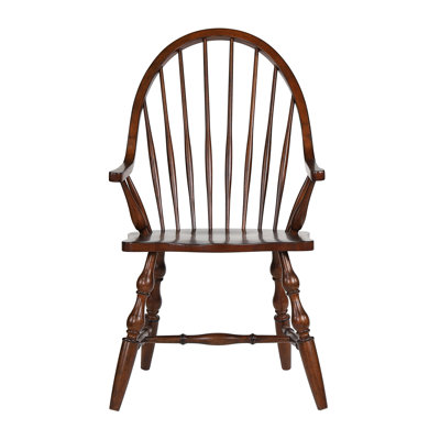Furtado 24" Wide Solid Oak Wood Armchair with Sculpted Arms