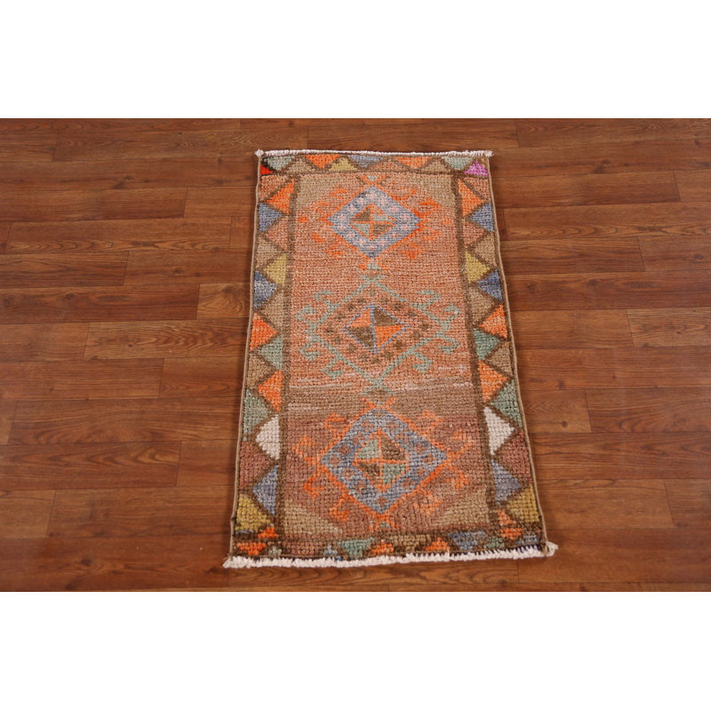 Tapis géométrique géométrique pour vestibule Anatolian