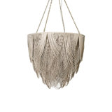 Extra Large Leather Fringe Flushmount Chandelier