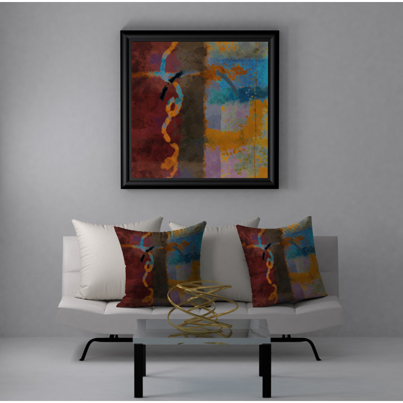 Abstract Throw Pillow, 20" H x 20" W x 5"D