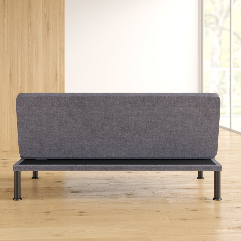Iselys Twin 64 " Upholstered Convertible Sofa, Gray Linen