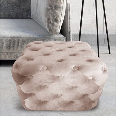 19'' Wide Velvet Tufted Square Ottoman -  Everly Quinn, B3936A0DC7D746E2BD964C7329CD8C9F