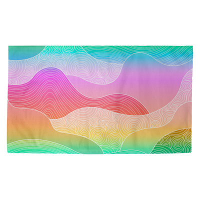Tapis rose pâle/rouge/orange Avicia