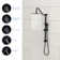 10 Inch Shower System With 5 Function Rain Hand Shower, 26.3" Slide Bar Shower Head Combo