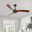 Ventilateur de plafond 72 pouces en bois sans lumière avec télécommande, ventilateur de plafond à profil bas sans lumière, moteur CC réversible silencieux avec minuterie