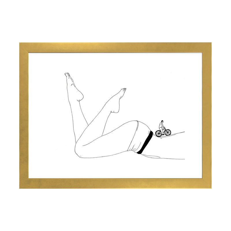 «Sensual Walk» - reproduction d'art, H 24 po x l 32 po x P 1 po, Papier doré