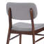 Chaises de salle à manger rembourrées de style Mid-Century 2 pièces, noyer + gris anthracite, pieds évasés, assemblage facile, convient aux chaises multi-espaces et à la construction, look rétro, siège confortable-1397591094