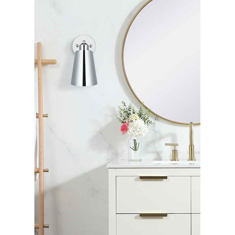 Diniz 1 - Light Dimmable Armed Sconce, Chrome