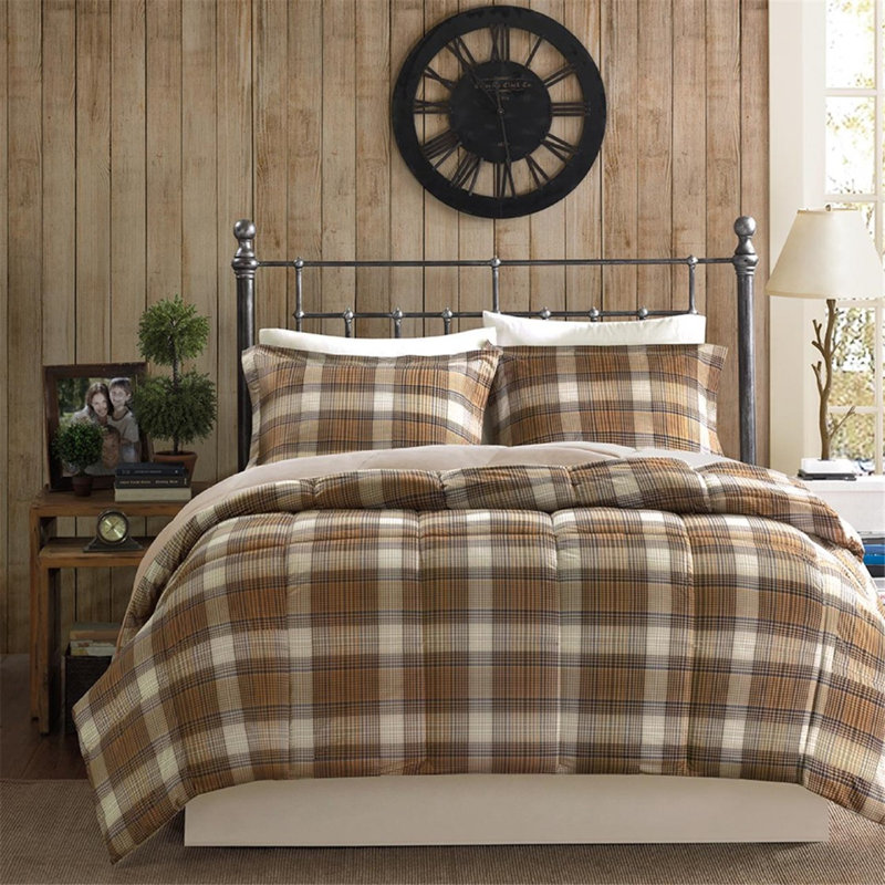 Ensembles de literie matelassés en microfibre douce, duvet synthétique hypoallergénique, style chalet rustique
