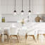 1-Light Oil Rubbed Bronze Pendant with Seeded Glass Shade-686789723