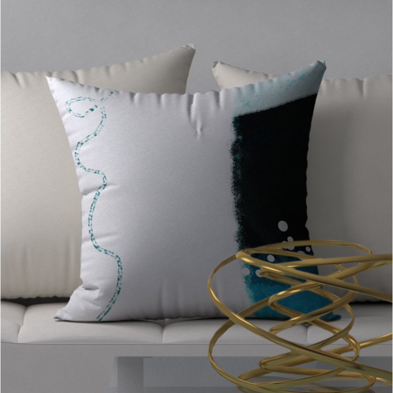 Abstract Throw Pillow, 20" H x 20" W