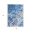 Tapis d'extérieur lavable abstrait bleu marine et ivoire 10 pi x 14 pi