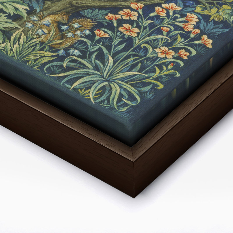 William Morris - faisan, Canevas, H 11 po x l 14 po, Encadrement brun