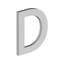 Deltana RNB-DU32D 4" LETTER D, B SERIES WITH RISERS, STAINLESS STEEL in Brushed Stainless-901754358