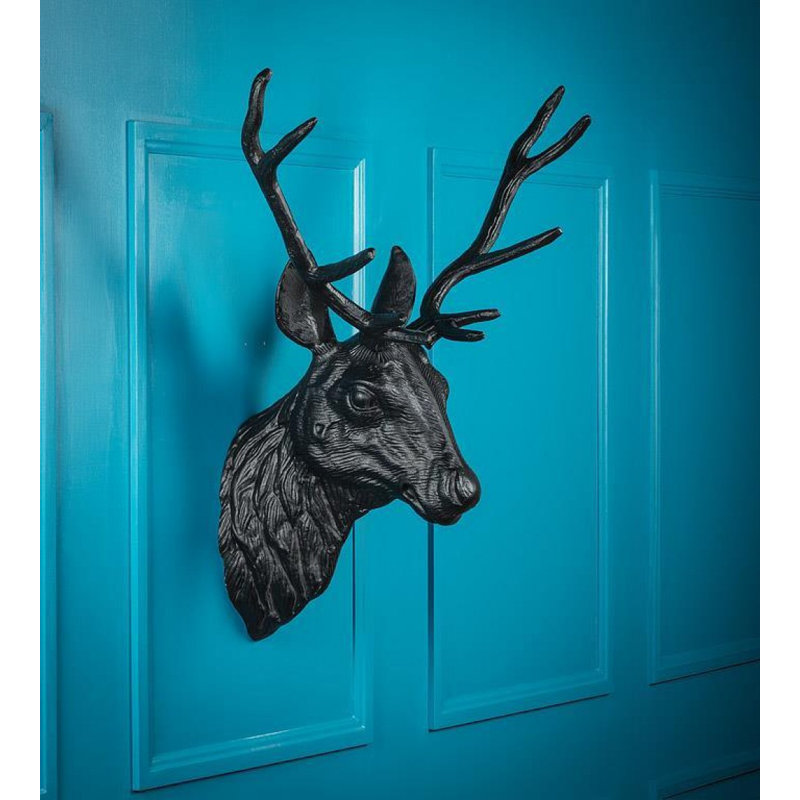 Black Deer Head Wall Décor