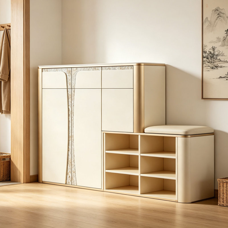 Timesha, 43.31"H x  62.99"W x  13.78"D, Beige